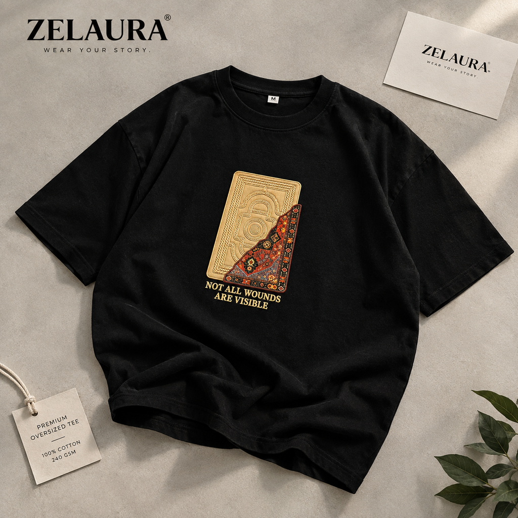 Not All Wounds Are Visible — 240 GSM Oversized T-Shirt