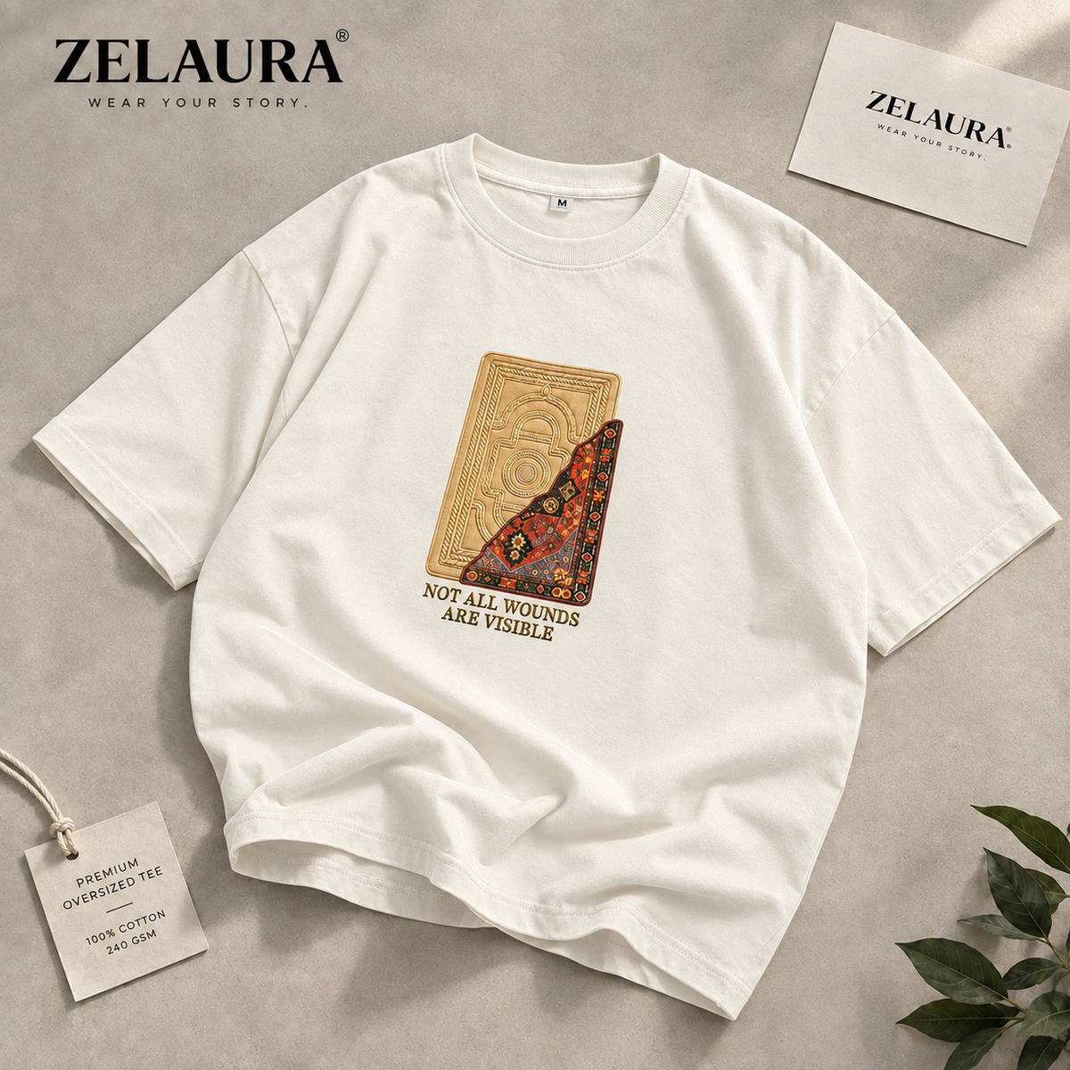 Not All Wounds Are Visible — 240 GSM Oversized T-Shirt