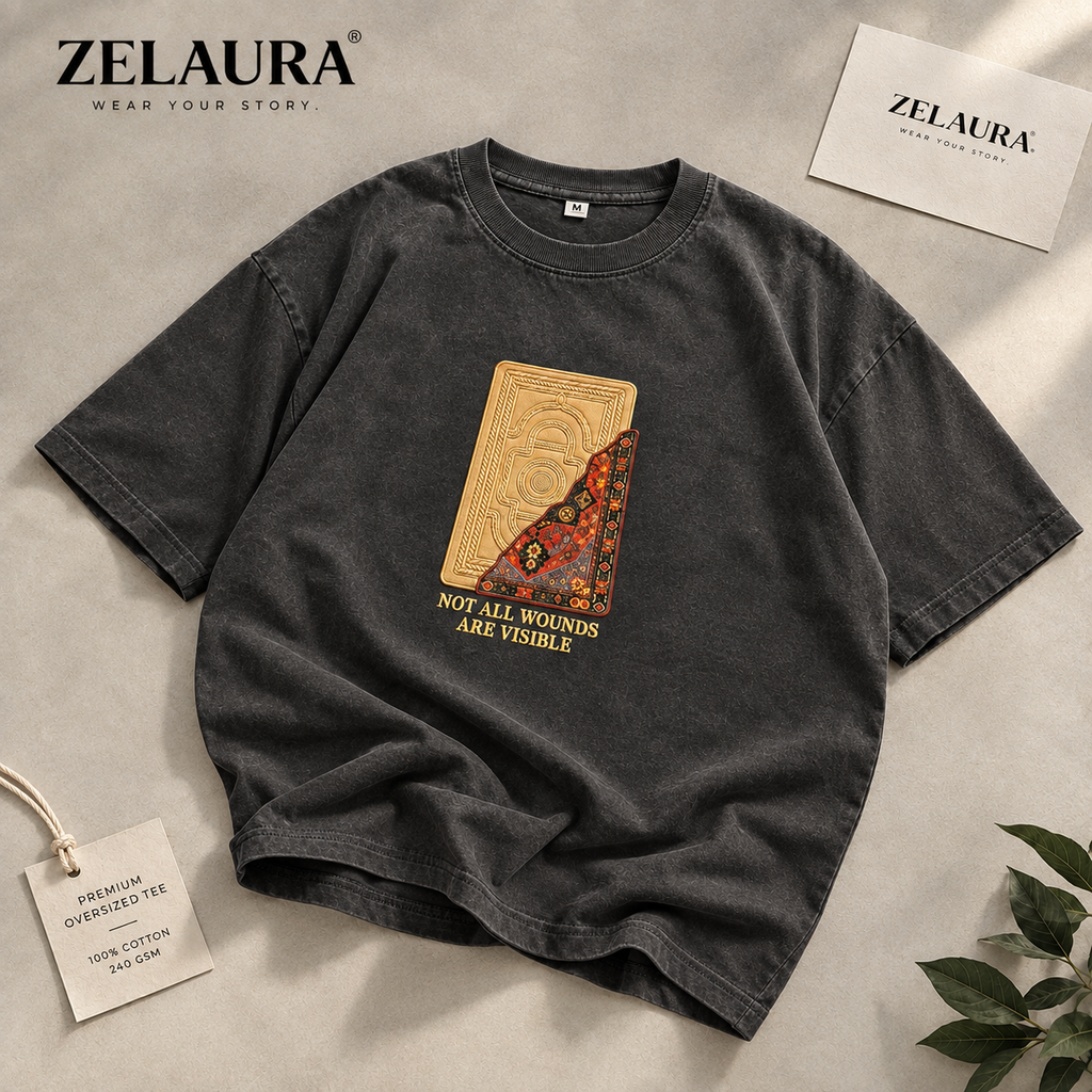 Not All Wounds Are Visible — 240 GSM Oversized T-Shirt