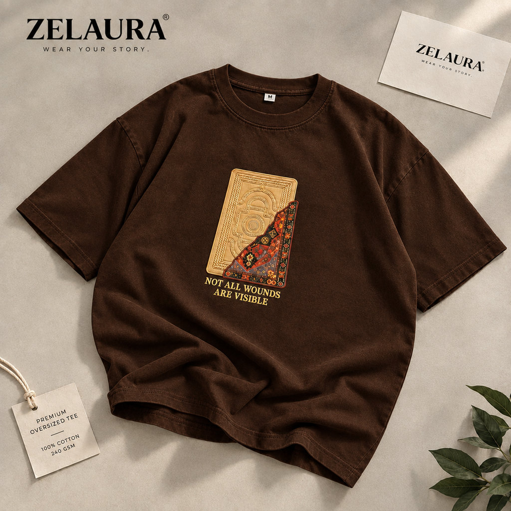 Not All Wounds Are Visible — 240 GSM Oversized T-Shirt