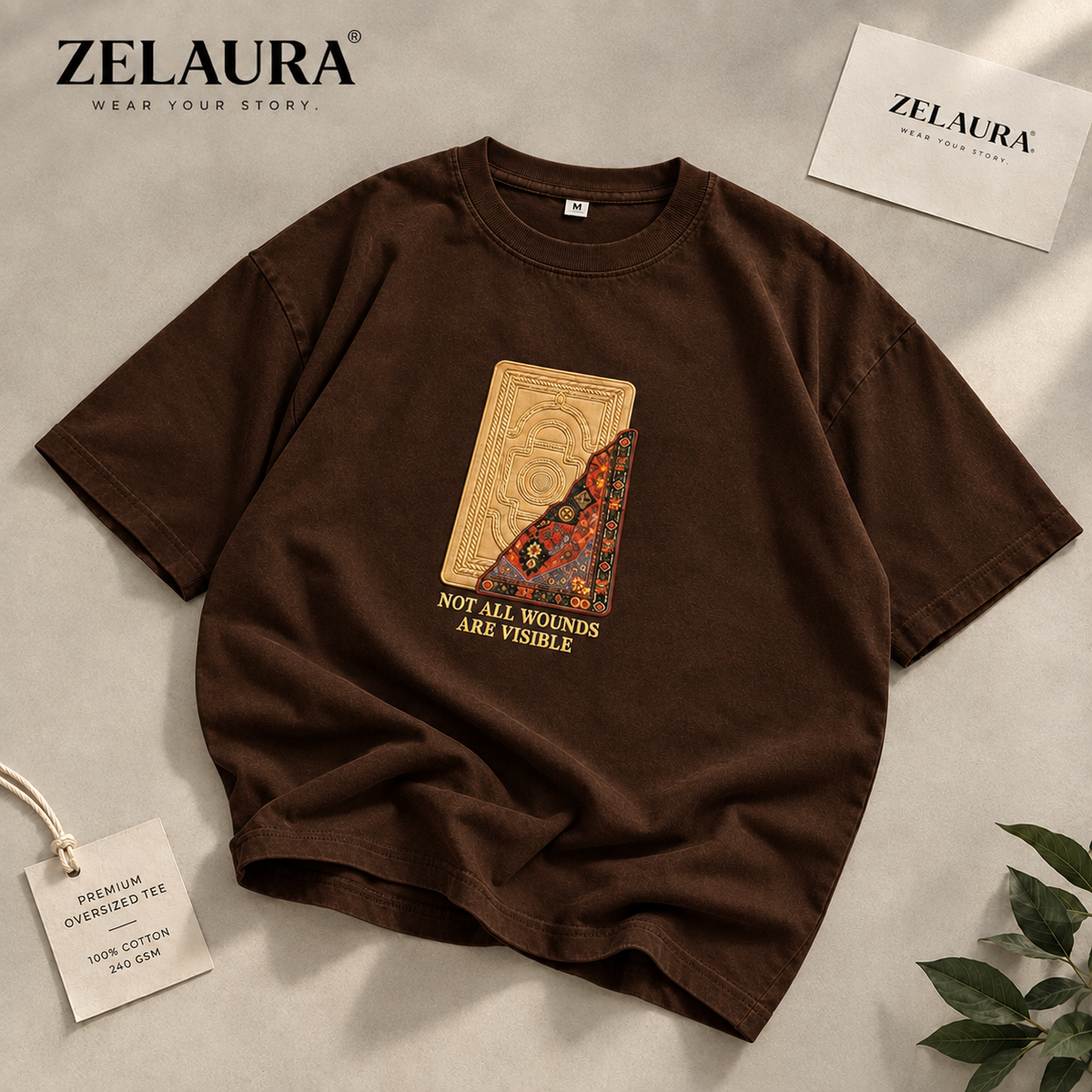 Not All Wounds Are Visible — 240 GSM Oversized T-Shirt